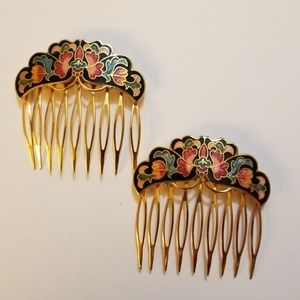 Jewelry - Cloisone Enameled Hair Combs Jewelry - Cloisone Enameled Hair Combs